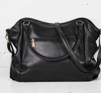 Black bag over the shoulder