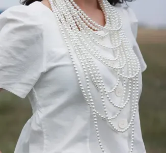 Elegant white lace fabric