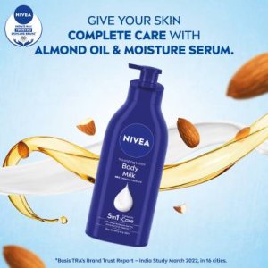 NIVEA Body Milk with Almond Oil Moisturizer for Very Dry Skin  (600 ml)