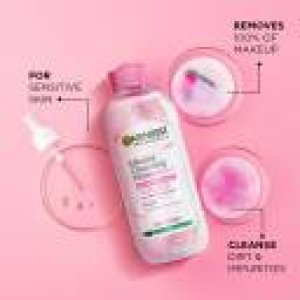 GARNIER Micellar Water - Gentle Cleanser For Sensitive Skin, Get 100% Clean Skin Makeup Remover  (125 ml)