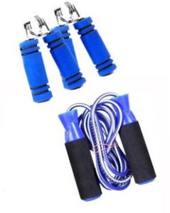 L'AVENIR Sports & FITNESS Quality Ball Bearing Jump Rope + Hand Grip Pair Ball Bearing Skipping Rope  (Length: 274 cm)